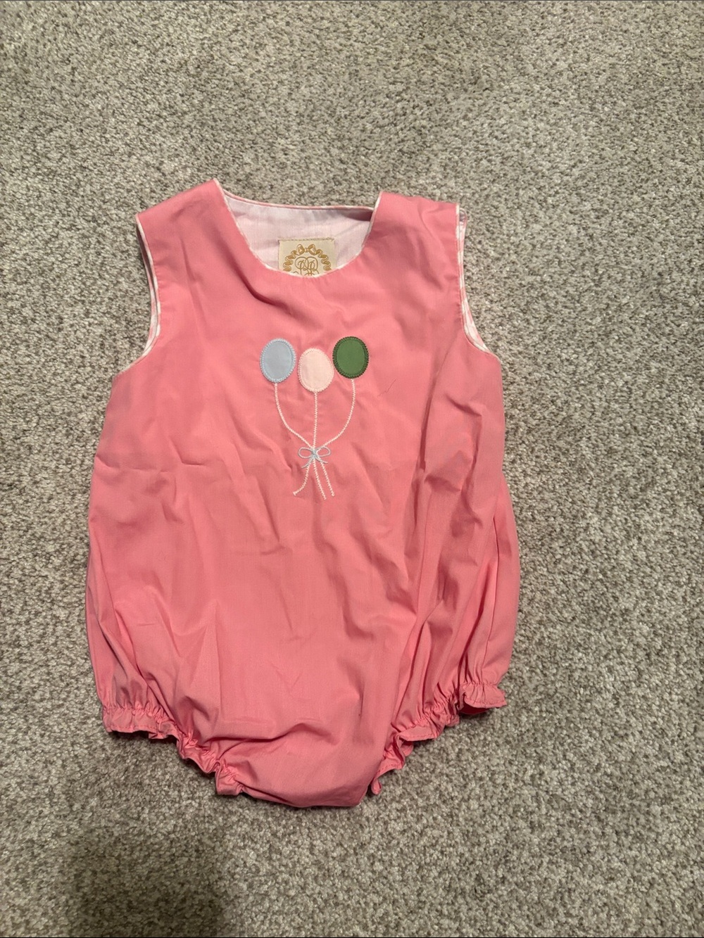 The Beaufort Bonnet Company Pink Sleeveless Bubble Romper